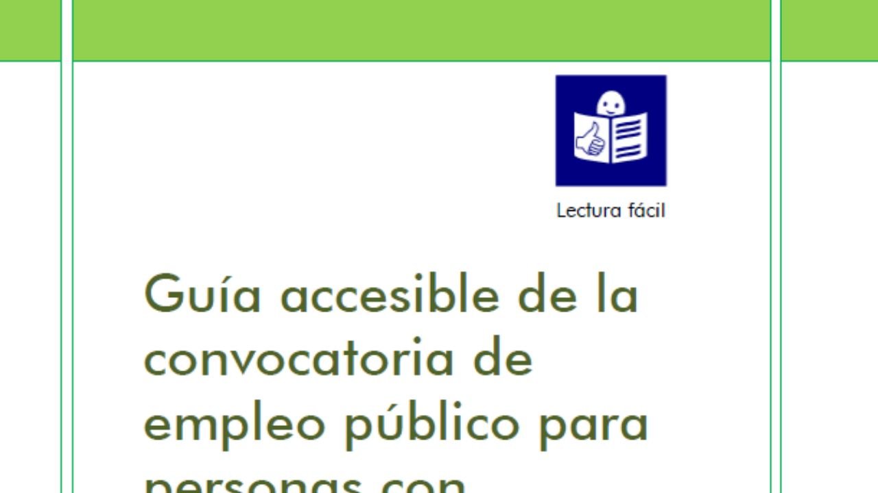Convocatoria oposicións discapacidade intelectual. Tarefas de apoio. Lectura doado