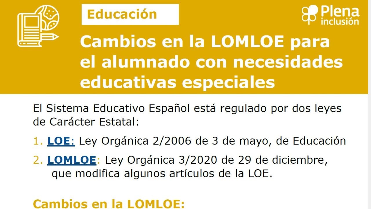 Cambios na LOMLOE para o alumnado con necesidades educativas especiais