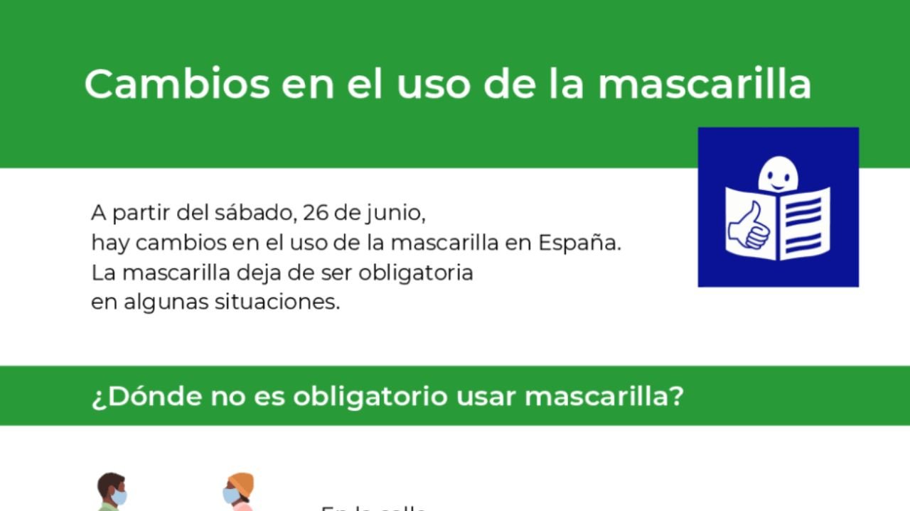 Cambios no uso da máscara. 26 de xuño de 2021