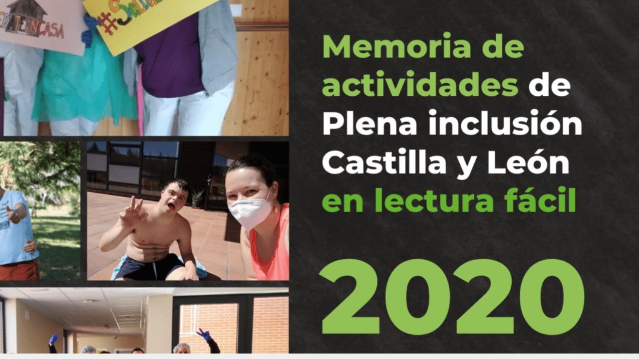Memoria de actividades 2020 de Plena inclusión Castela e León en lectura doado