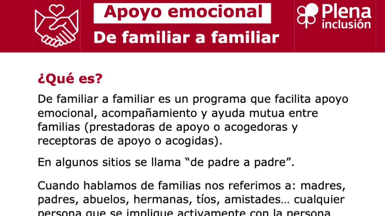 Apoio emocional de familiar a familiar