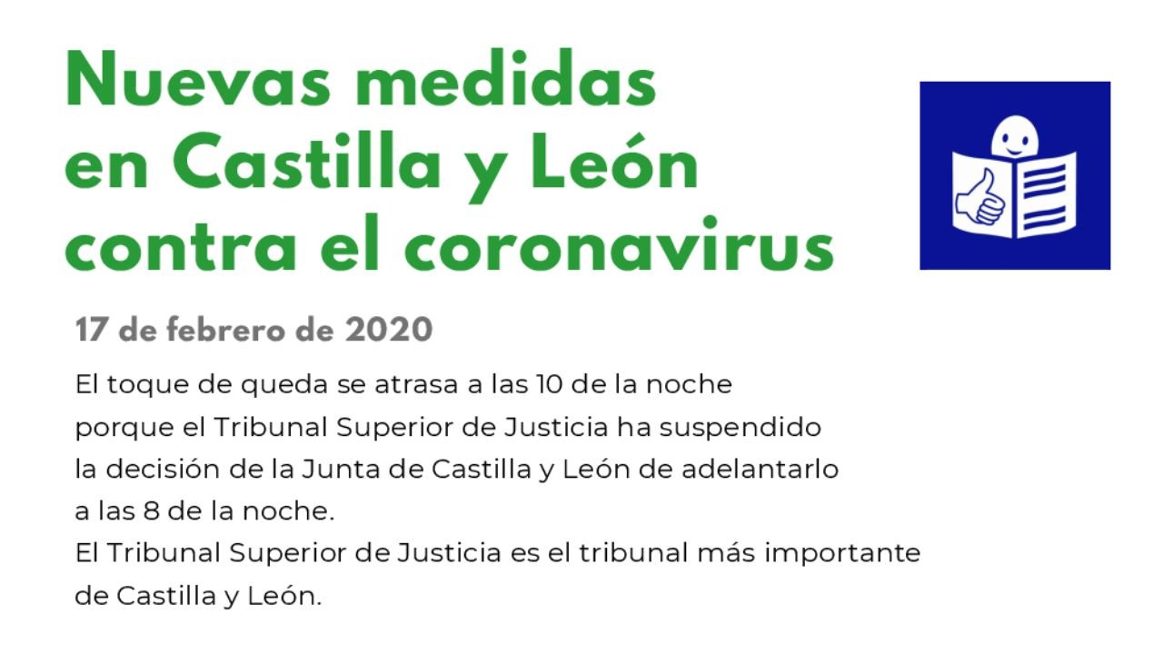 Medidas contra o coronavirus da Junta de Castilla y León. 17 de febreiro de 2021