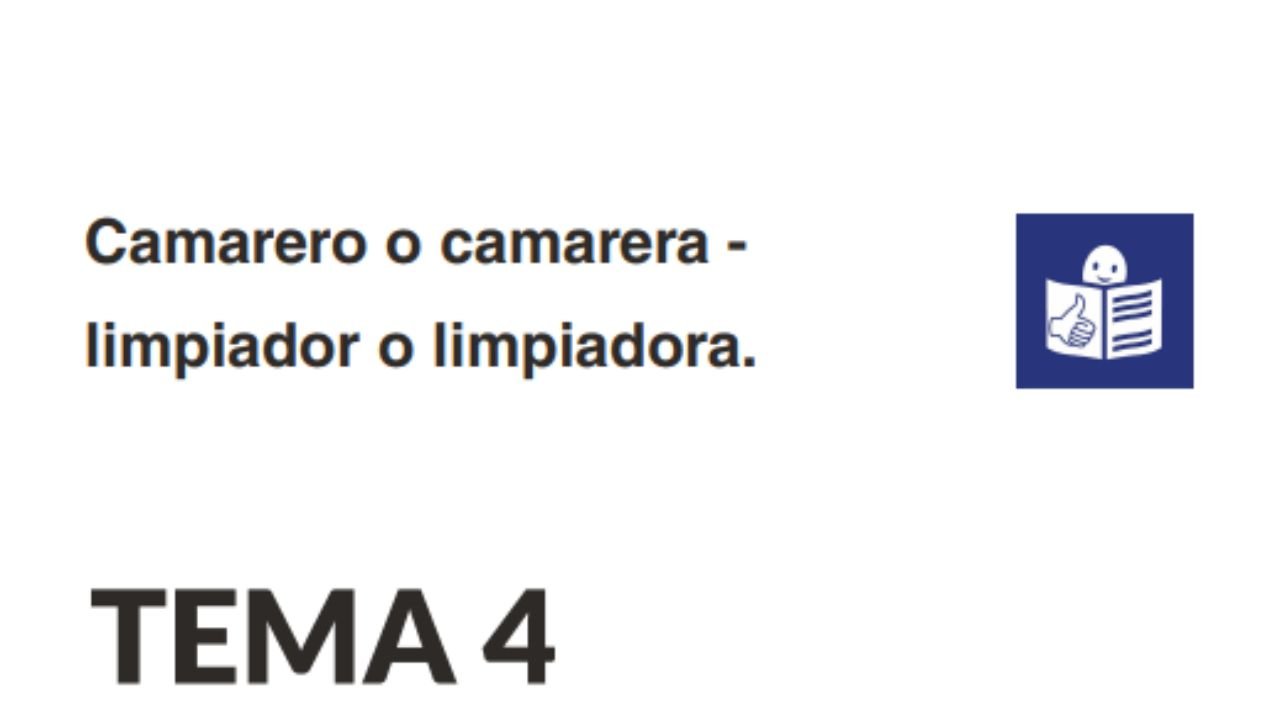 Temario de oposicións. Camareiro ou camareira – limpador ou limpadora. Tema 4. Lectura doado