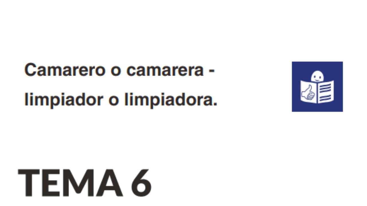 Temario de oposicións. Camareiro ou camareira – limpador ou limpadora. Tema 6. Lectura doado