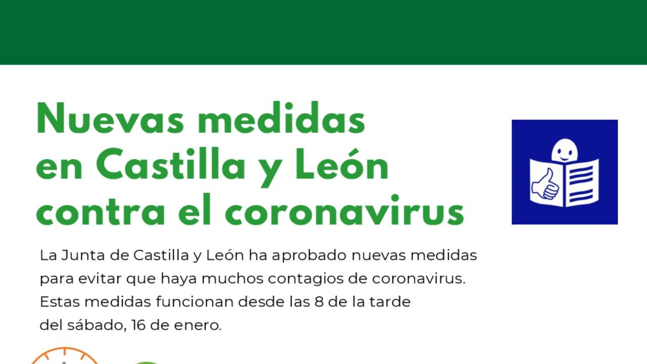 Novas medidas en Castela e León contra o coronavirus. Lectura doado