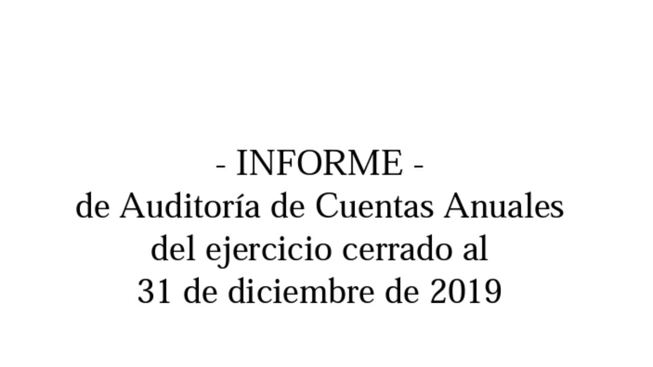 Informe de Auditoría e Balance de Contas de Plena inclusión España 2019