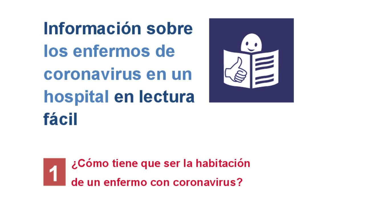 Recomendacións para o enfermo de coronavirus no hospital. Lectura doado