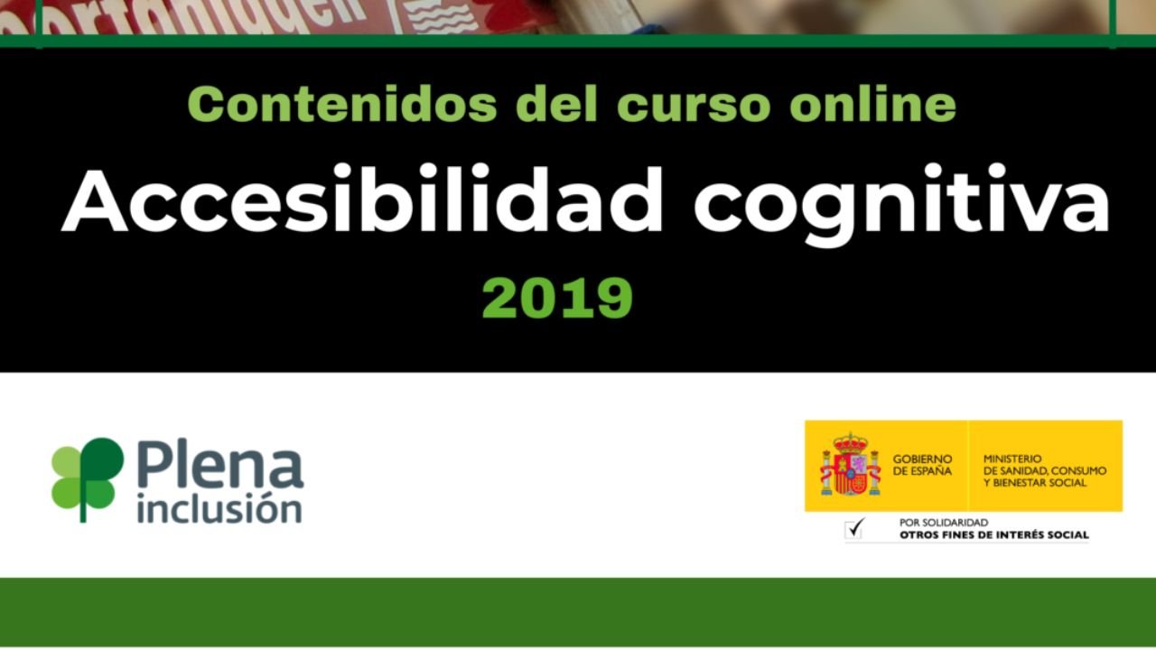 Contenidos curso MOOC Accesibilidad Cognitiva. Edición 2