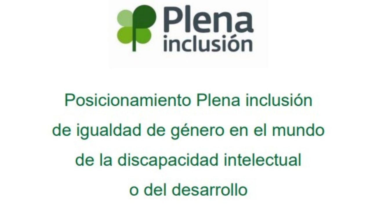 Posicionamento institucional de igualdade de xénero de Plena inclusión