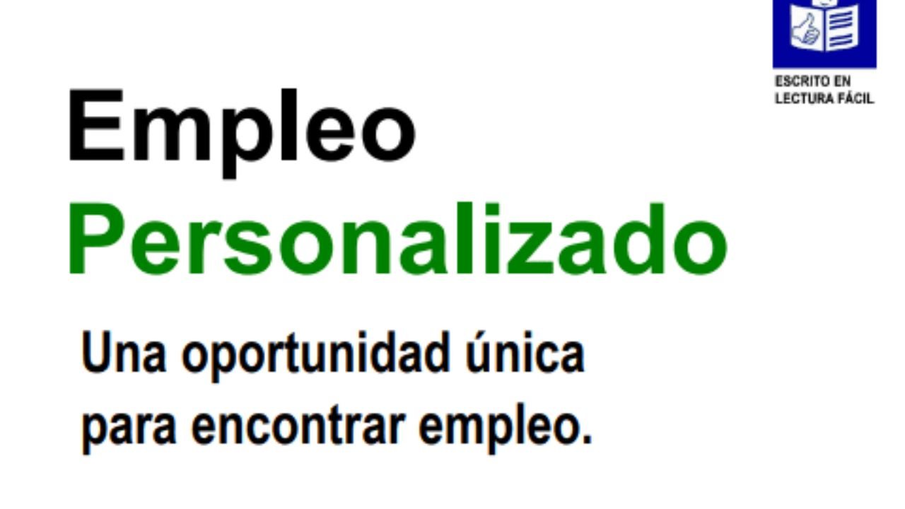 Folleto sobre emprego personalizado. Unha oportunidade única. Lectura doado